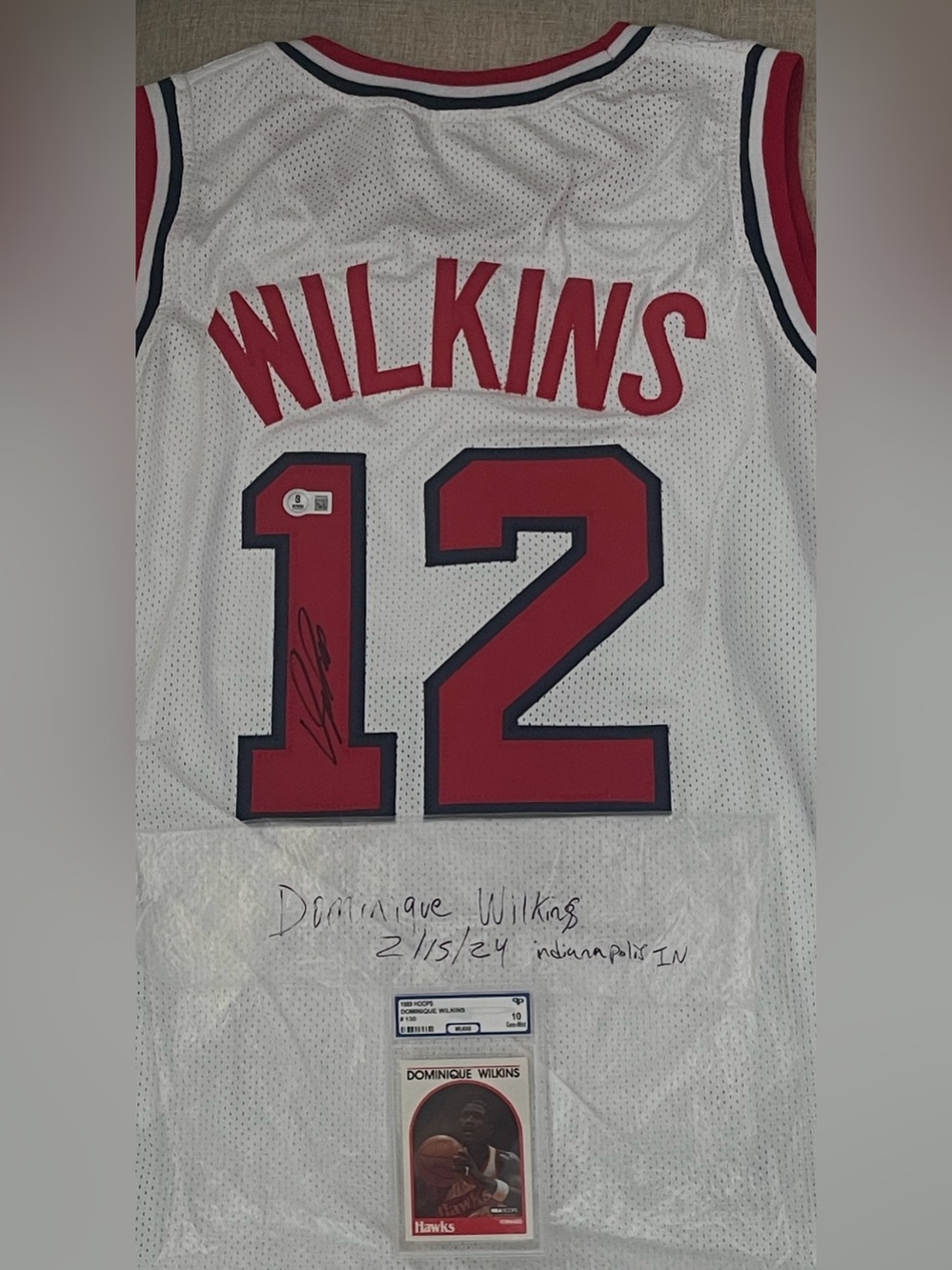 All-Star Dominic Wilkins USA Dream Team autographed Beckett Authenticated/Card!
